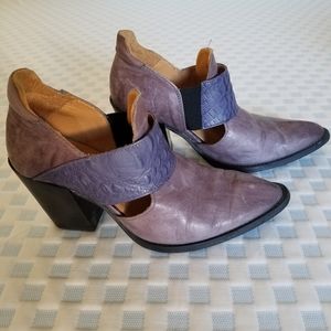 John Fluevog Room 409 Purple Booties - 9